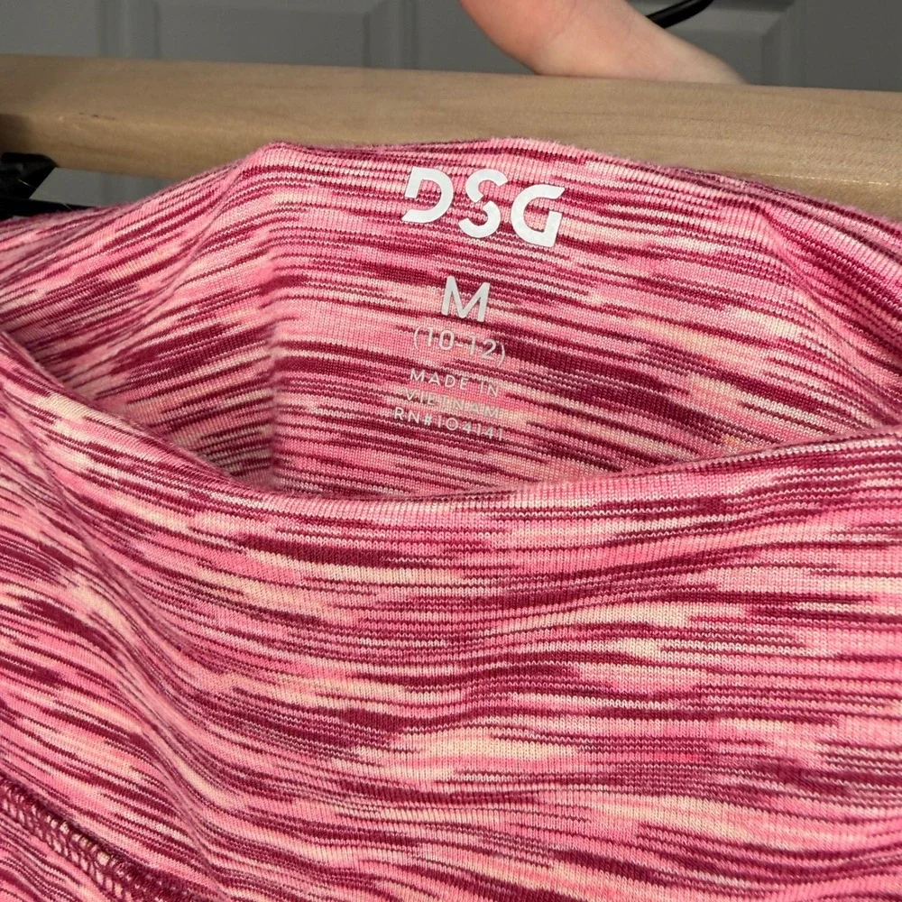 DSG Kids Girls Athletic Leggings Pink Heathered Size‎ M 10-12 Activewear